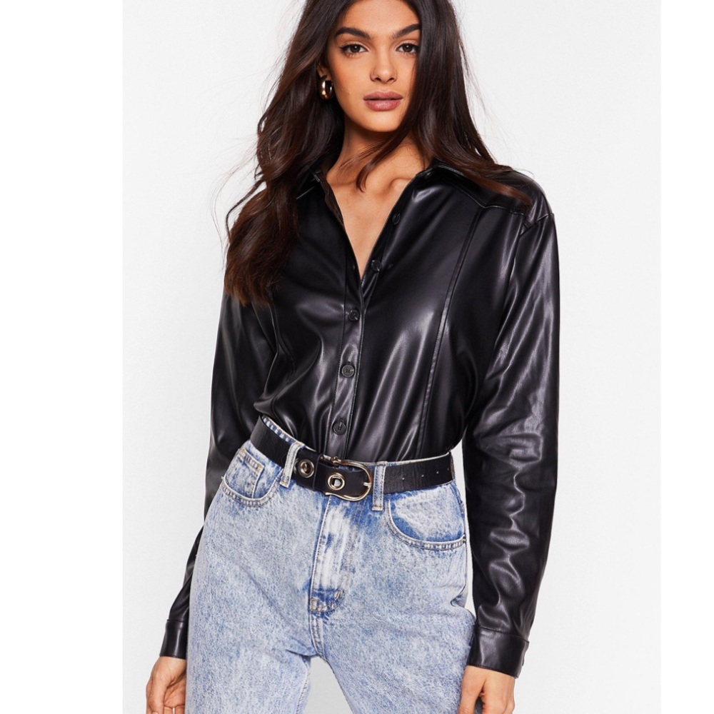 Black Leather Shirt